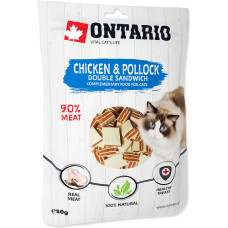 Ontario Gardumi kaķiem : Ontario Cat Chicken and Pollock Double Sandwich 50g.