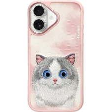Nimmy etui iPhone 16 6.1 różowy|pink Big  Eyed Pet 2.0 Cat