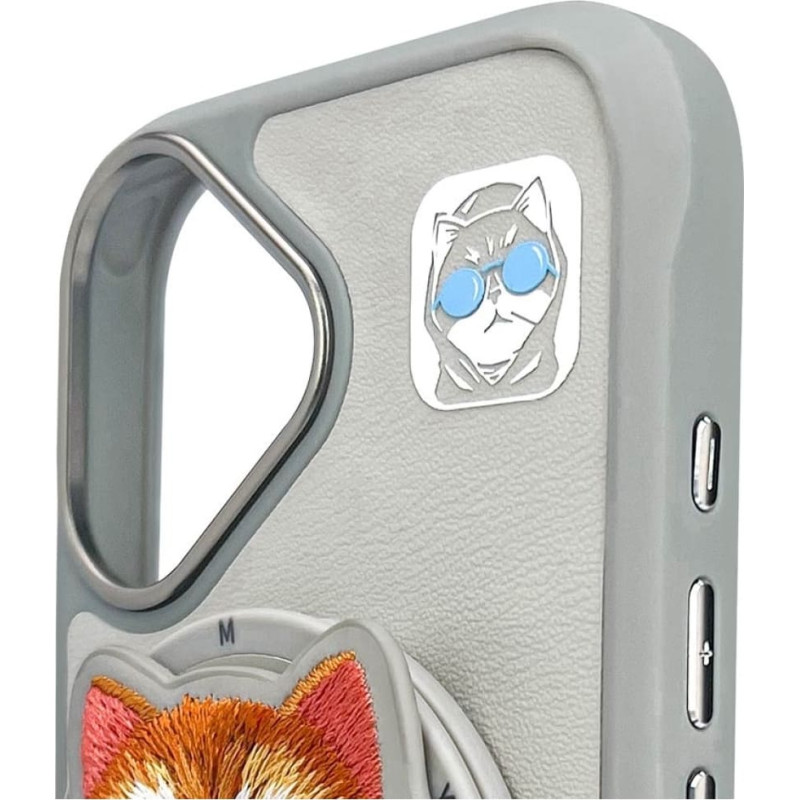 Nimmy Etui Nimmy Glasses Cool Cat MagSafe do    iPhone 16 szary