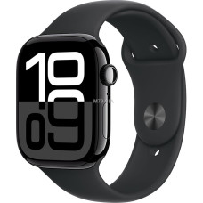 Watch Series 10 GPS 46 mm Jet Black Aluminium Case with Black Sport Band - M|L