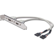 Digitus USB-Slotblechkabel - 2x USB Type-A|2x IDC (5-pin) - 25 cm