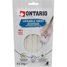 Ontario Gardums kaķiem – Ontario Lickable Treats with Tuna and Codfish, 5 x 14 g