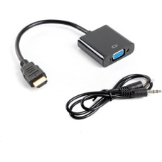 HDMI-A (M) -> VGA (F) + audio adapter on the cable