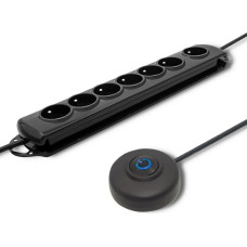 Surge protector+Foot QS 7 sockets 1.5m black