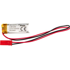 Lithium Polymer Battery Akyga AKY0474 LP401230 Li-Po 3.7V|110mAh PCM JST 2.54 2-Pin Connector 150mm