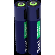 Baterijas Trust USB-C Rechargeable AAA Batteries 2pack