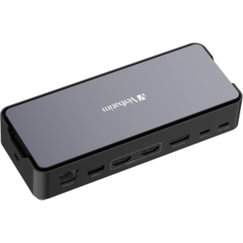 USB centrmezgls Verbatim USB-C Pro Docking Station 15 in 1 with 256 GB SSD