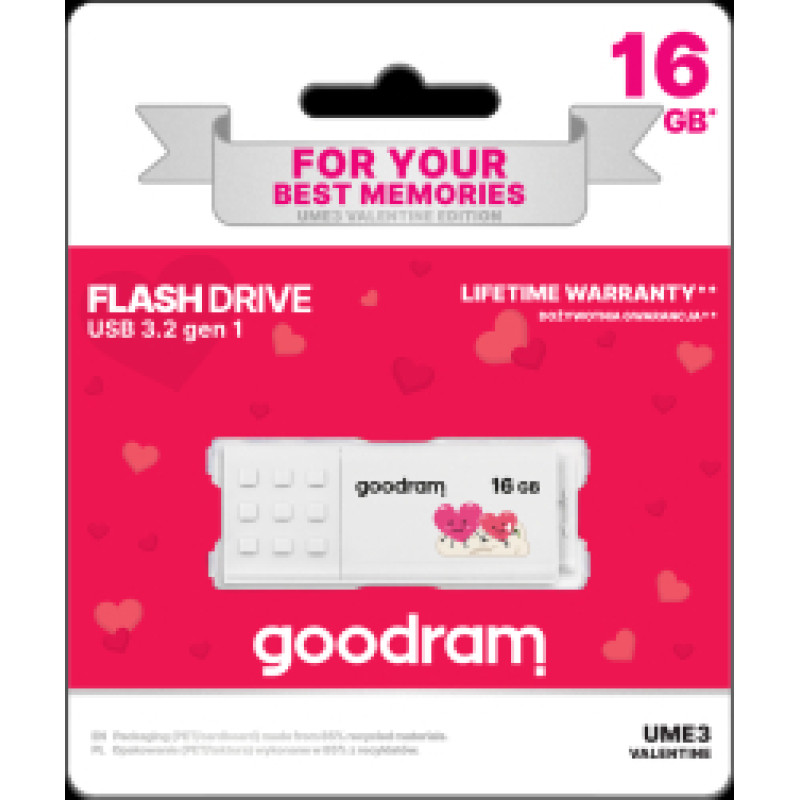 Zibatmiņa GoodRam Valentine 16GB White