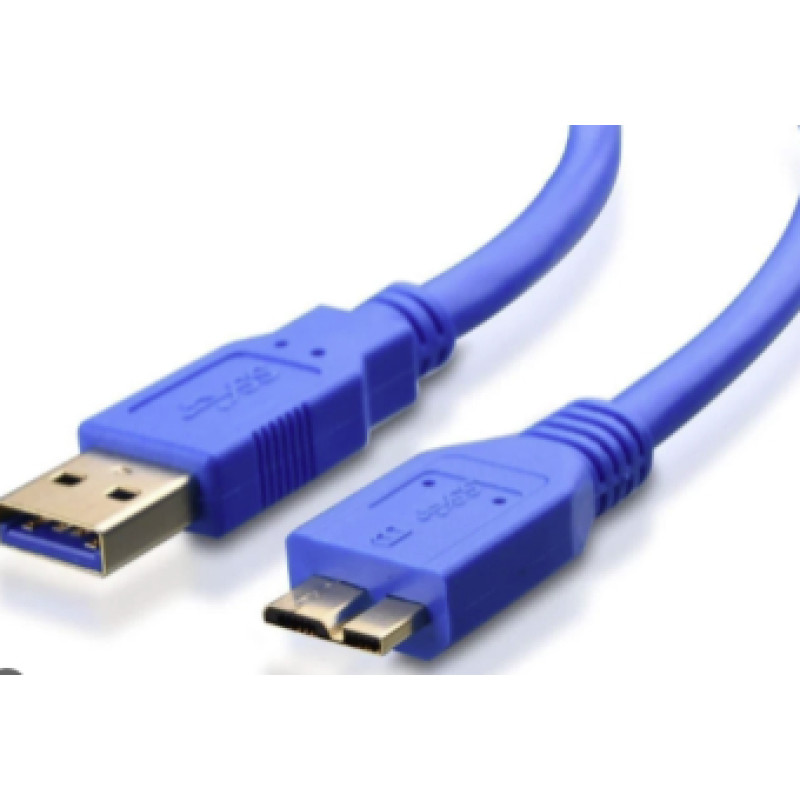 Kabelis Brackton USB-A Male - USB Micro B Male 0.5m Blue
