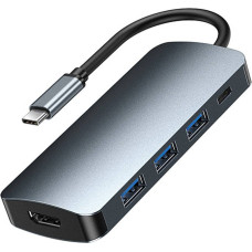 Remax Retor RU-U5 5-in-1 docking station (grey) 6954851226024