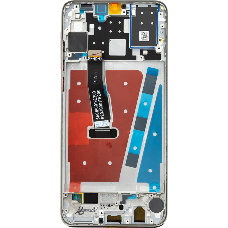 For_Huawei Huawei P30 Lite LCD Display + Touch Unit + Front Cover White (for 48MP foto)