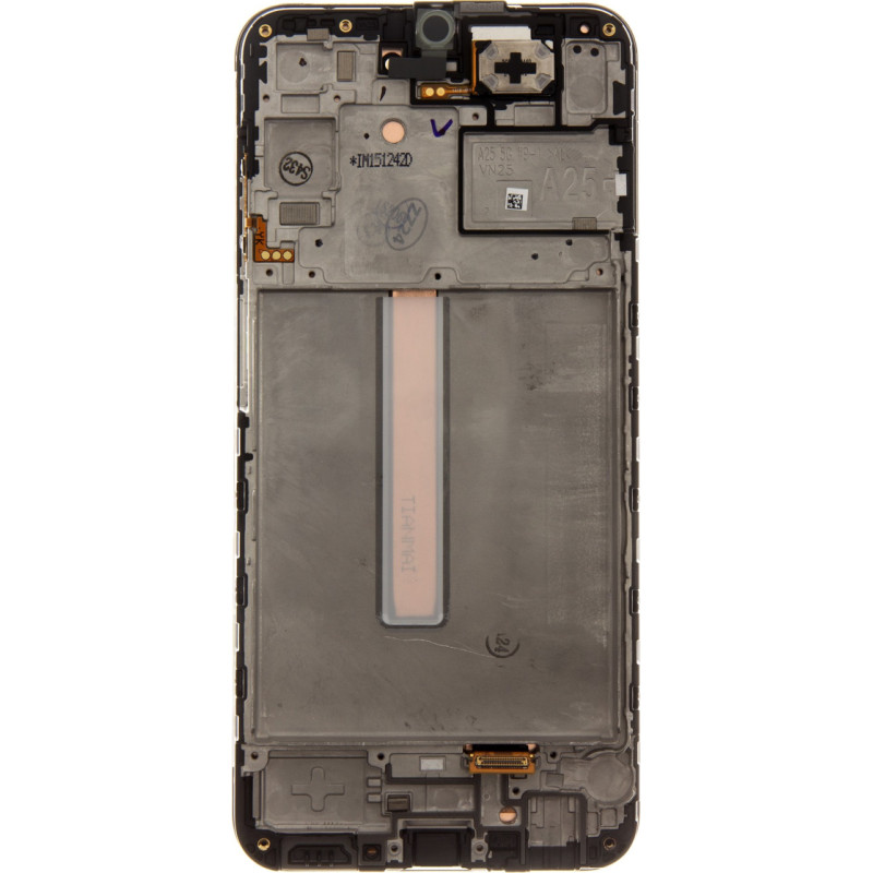 LCD display + Touch Unit + Front Cover Samsung A256B Galaxy A25 Black (Service Pack)