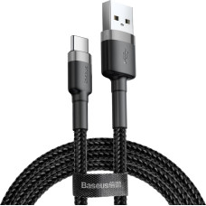 Baseus Izturīgs elastīgs kabelis USB kabelis USB-C QC3.0 2A 2M melns pelēks