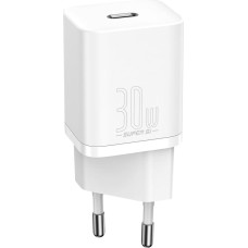 Baseus Si 1C USB-C 30W PD QC īpaši ātrs sienas lādētājs, balts