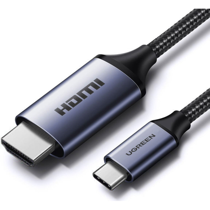 Ugreen Kabeļa adapteris USB-C&nbsp;&mdash; HDMI&nbsp;2.1 8K 60Hz 1,5&nbsp;m pelēks