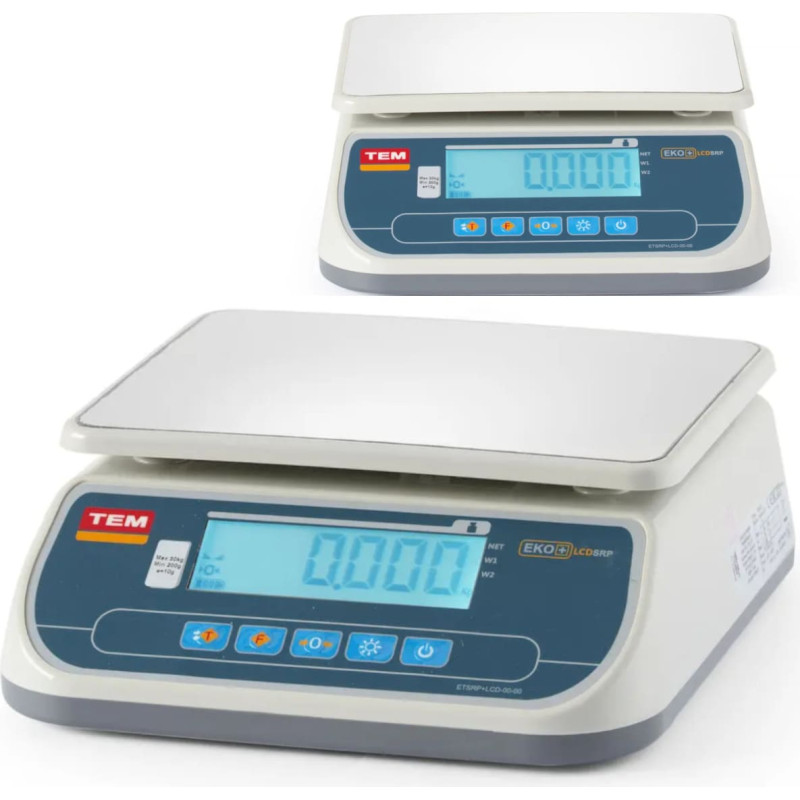 TEM Juridiski apstiprināti veikala svari M SRP+ 30 kg 210x280 mm