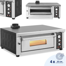 Royal Catering Elektriskā picas krāsns ar šamota akmeni 4 picām diametrs 33cm 4200W