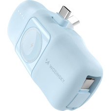 Wozinsky Mini Powerbank 5000mAh 15W USB-C ar Apple Watch lādētāju — zils