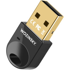 Wozinsky Mini adapteris, uztvērējs, raidītājs Bluetooth 5.4 USB-A datoram - melns