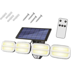LTC Solar wall lamp with adjustment and remote 8 LED COB 800lm PIR IP65 4800mAh