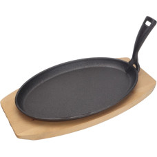 Hendi Čuguna šķīvis ar koka pamatnes roktura sildvirsmu 280 x 140 mm