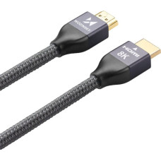 Wozinsky kabelis HDMI 2.1 8K 60 Hz 48 Gbps | 4K 120 Hz | 2K 144 Hz 3m sudraba (WHDMI-30)