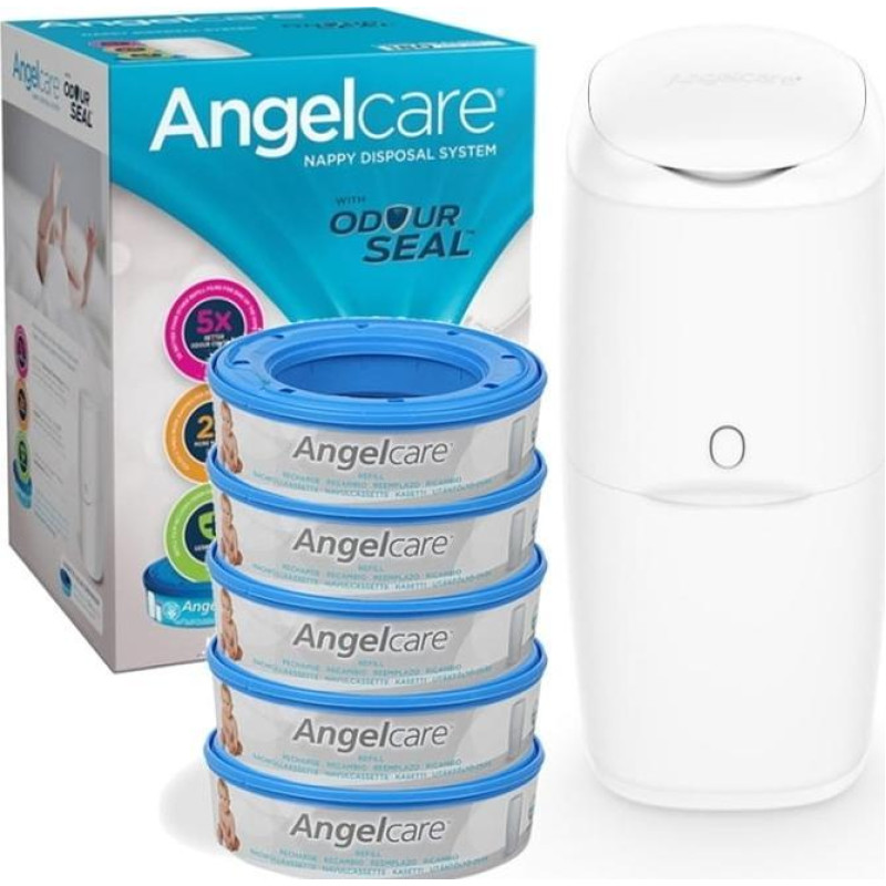 Abakus Classic diaper container + 5 Angelcare inserts
