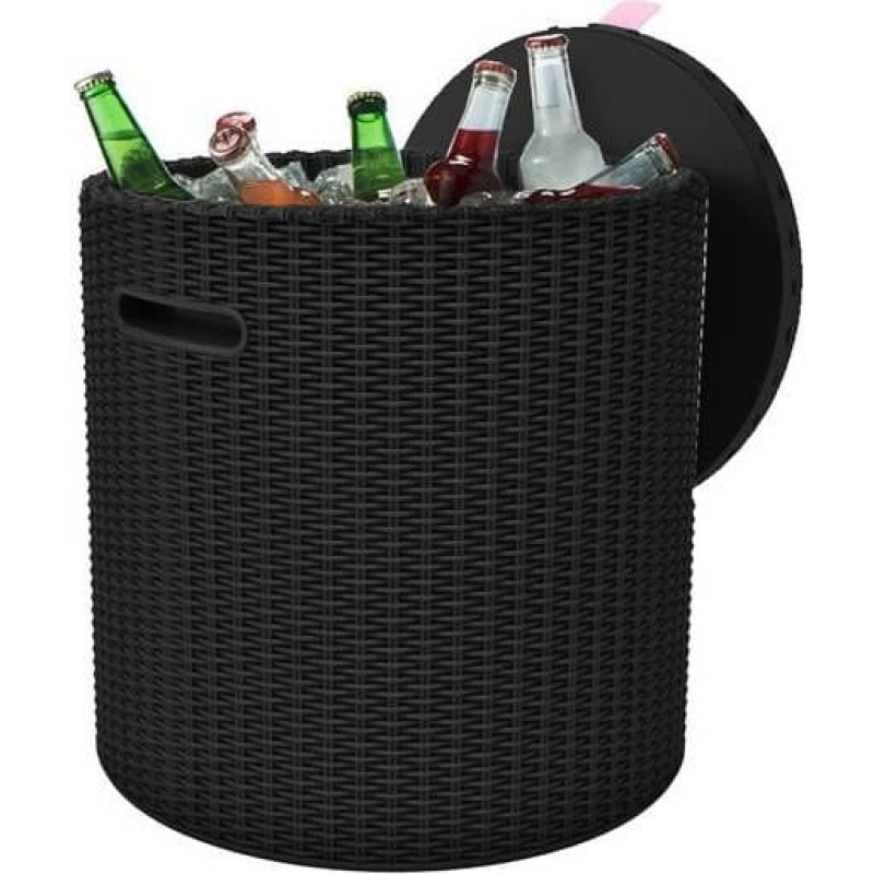 Keter Dārza galdiņ&scaron;|uzglabā&scaron;anas kaste Cool Stool brūns