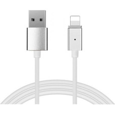 Cable Magnetic Type 1 - USB to Lightning - with detachable plug Iphone 5|6||7|8|X 1 Meter SILVER (blister pack)
