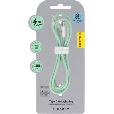 Blavec Cable Candy braided - Type C to Lightning - PD 20W 2,4A 1 metre Apple CarPlay (CCA-CL24GN10) green