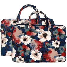Wonder Briefcase Laptop 15-16 inches blue and camellias