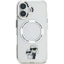 Karl Lagerfeld IML Karl and Choupette MagSafe Case for iPhone 16 Transparent