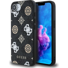 Guess PU 4G Peony case with MagSafe for iPhone 16e - black