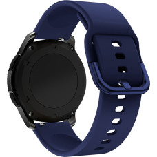 Hurtel Universāla silikona siksniņa viedpulkstenim Silicone Strap TYS platums 20 mm tumši zila