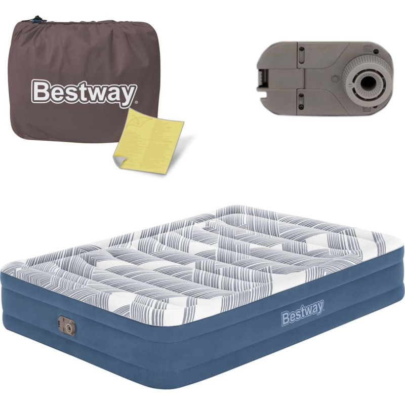 Bestway Piepū&scaron;amais matracis 203x152x36 cm ar iebūvētu sūkni 6712Y
