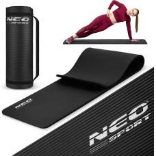 Neo-Sport Biezs vingrošanas paklājiņš 183 x 60 cm - 192300 melns