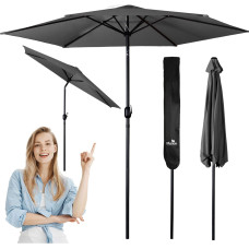 Plonos Salokāms dārza saulessargs, 6 segmenti, 300 cm, ar pārsegu, PL-884
