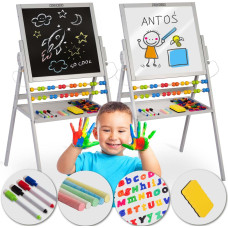 Ricokids Magnētiskā tāfele ar rotējošu uzrakstu - pelēka