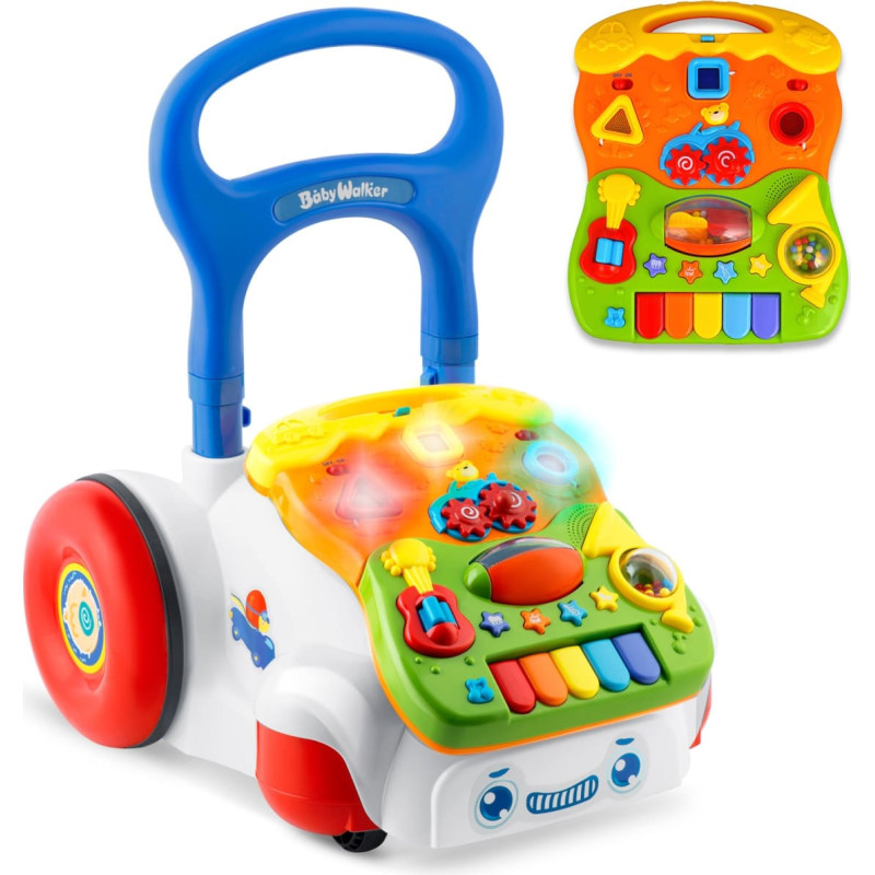 Ricokids Izglītojo&scaron;s staigulītis ar mūziku 2in1 RK-744 balts