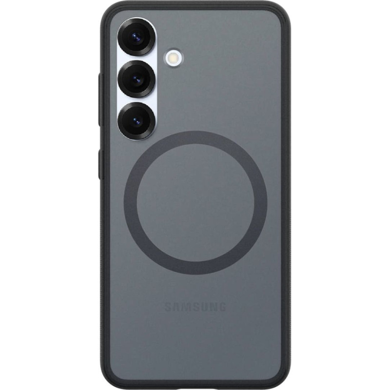 Samsung Spigen Capella MagFit silikona aizmugurējais maciņ&scaron; Galaxy S25 tālrunim - melns