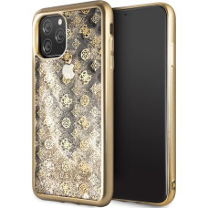 Guess GUHCN65PEOLGGO iPhone 11 Pro Max gold hard case 4G Peony Liquid Glitter