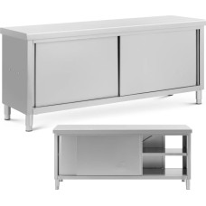 Royal Catering Galds, centrālā darba virsma ar caurejošu skapi, TĒRAUDS 200 x 60 cm