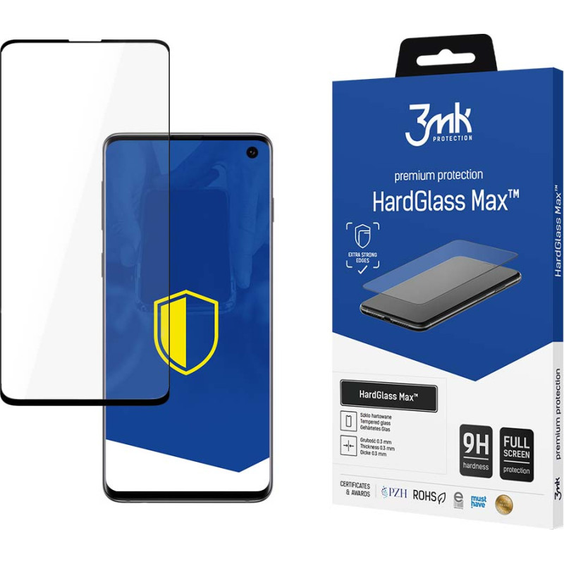 3Mk Protection Samsung Galaxy S10 Black - 3mk HardGlass Max™ FingerPrint screen protector