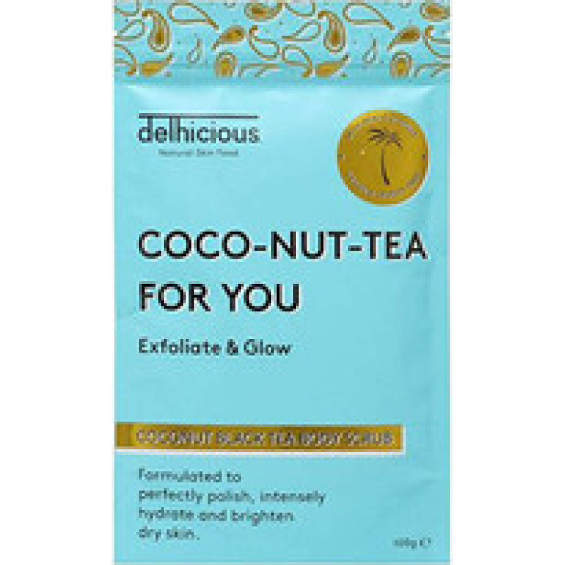 Delhicious Coco-Nut-Tea For You Coconut Black Tea Body Scrub - Tělový peeling