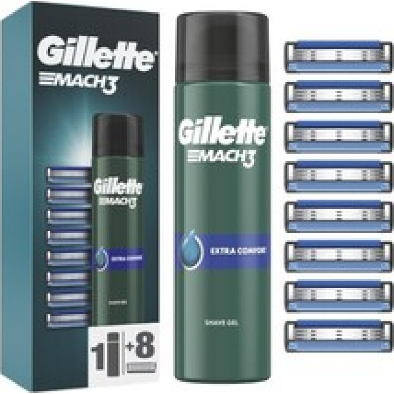 Gillette Mach3 Extra Comfort Shave Gel Set ( 8 pcs )
