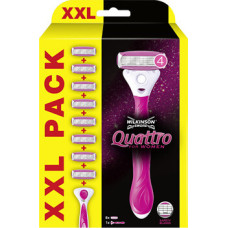 Wilkinson Sword Quattro for Women - Razor + 8 Replacement Heads.
