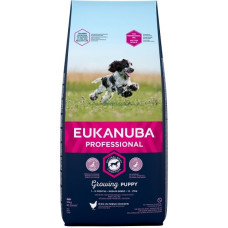 Eukanuba Sausa barība kucēniem - Eukanuba Puppy and Junior Medium Chicken, 15 kg