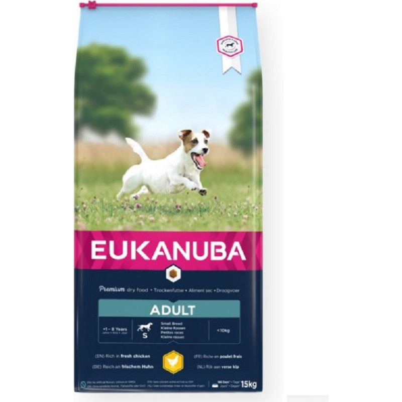 Eukanuba Sausa barība suņiem - Eukanuba Adult Small, Chicken, 15 kg