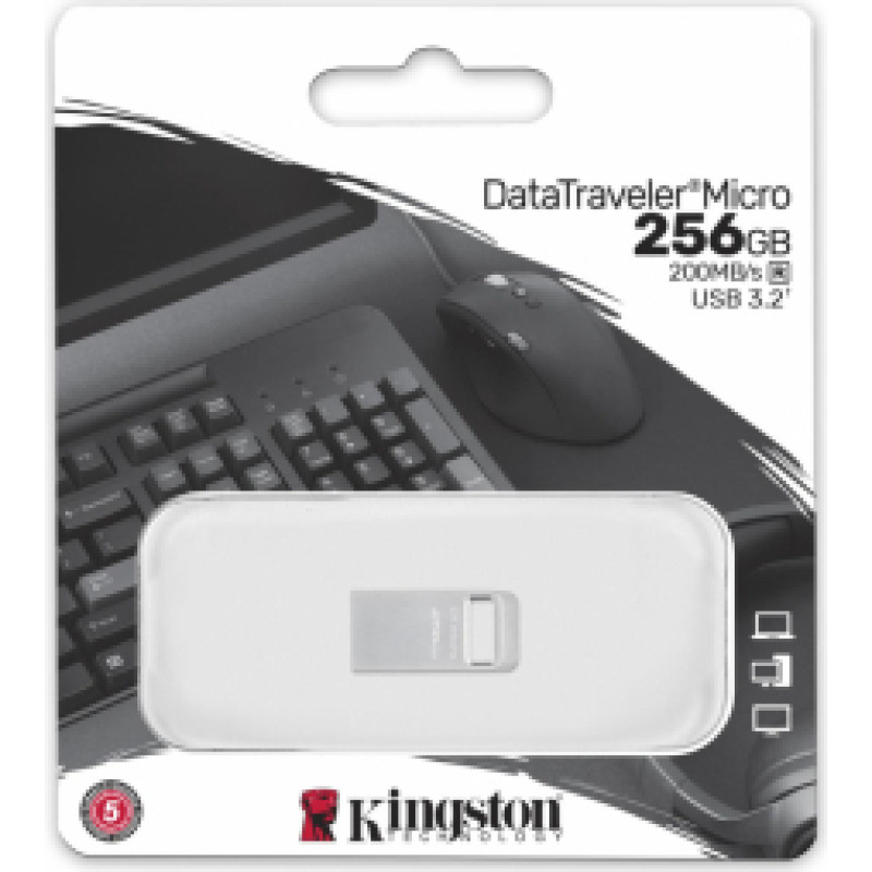 Zibatmiņa Kingston DataTraveler Micro 256GB Ultra-small