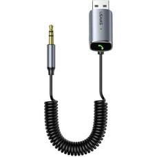 USAMS Adapter audio Bluetooth 5.0USB-AUX szary|iron grey SJ504JSQ01 (US-SJ504)